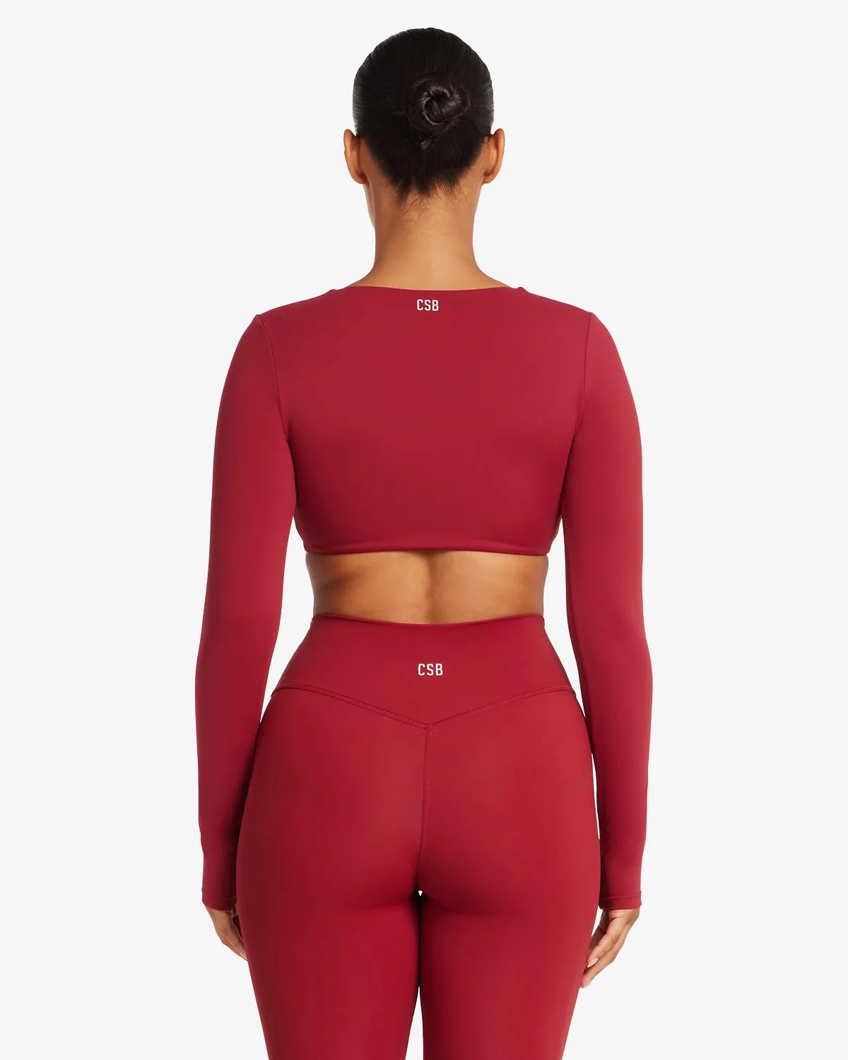 Fade Sierra Long Sleeve Crop | Cherry sold by CSB product image thumbnail 3