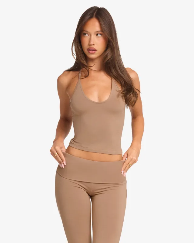 Halter Tie Tank | Toffee made by Crop Shop Boutique