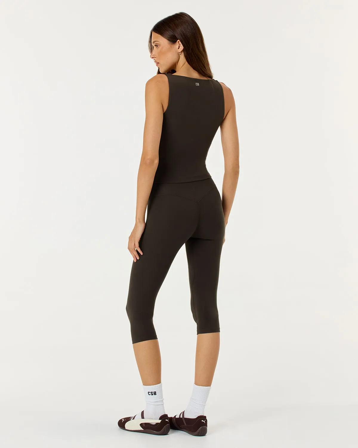 Form Invisible Scrunch Capri Leggings | Dark Chocolate sold by CSB product image thumbnail 3