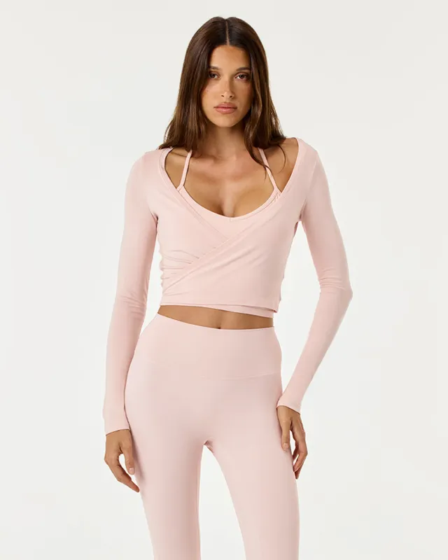 Ballet Wrap Top | Blush made by Crop Shop Boutique