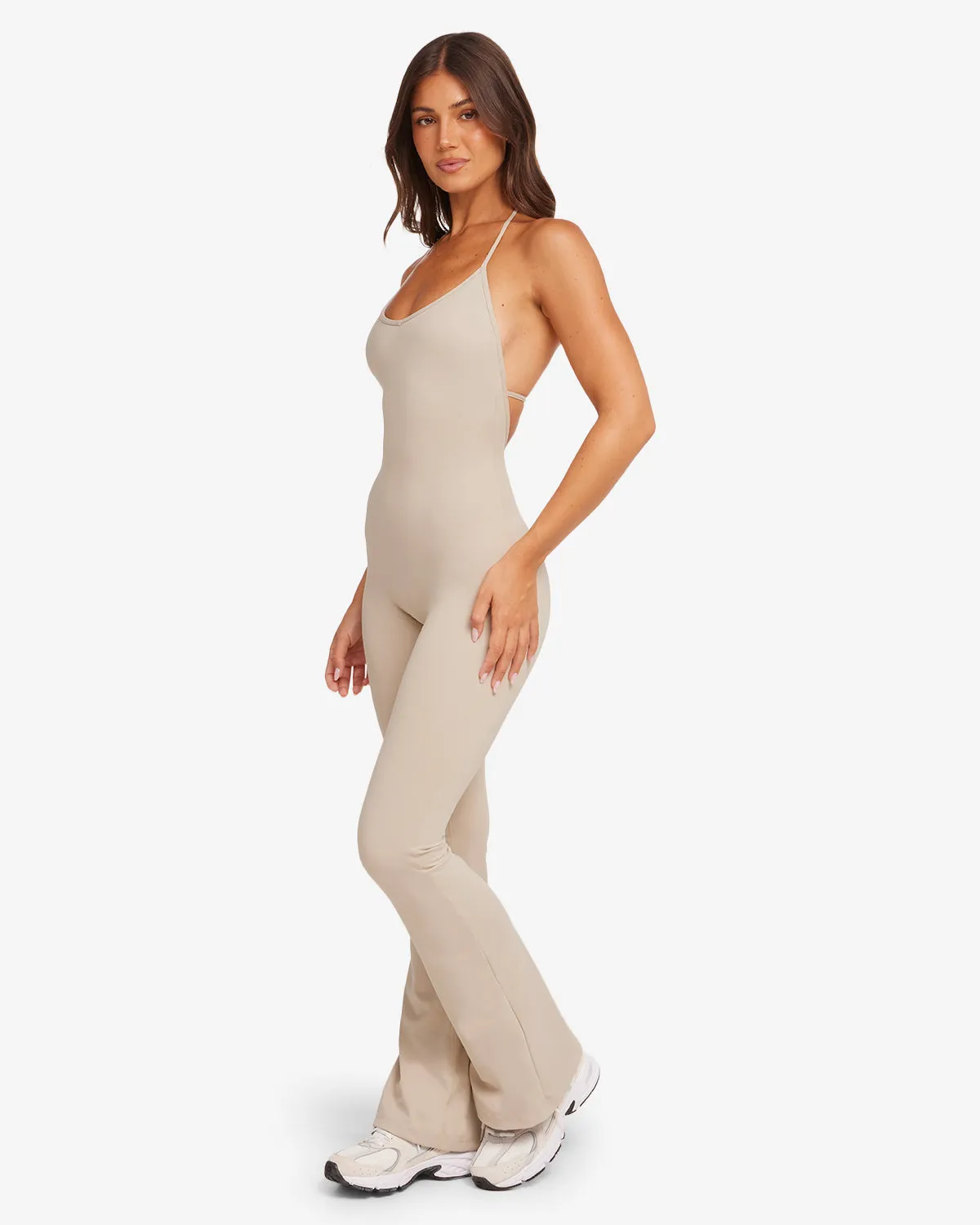 Form Flare Jumpsuit | Fawn sold by CSB product image thumbnail 3
