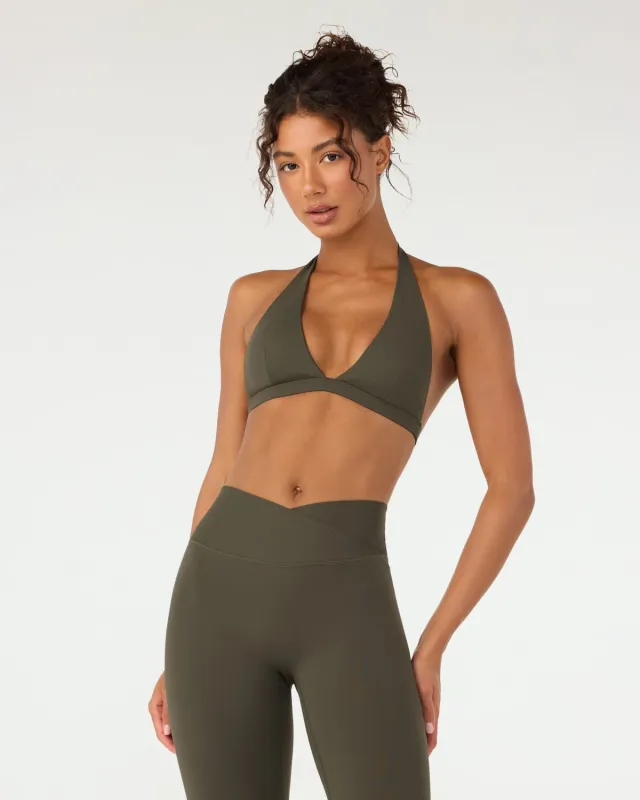 Fade Celine Crop | Deep Olive made by Crop Shop Boutique