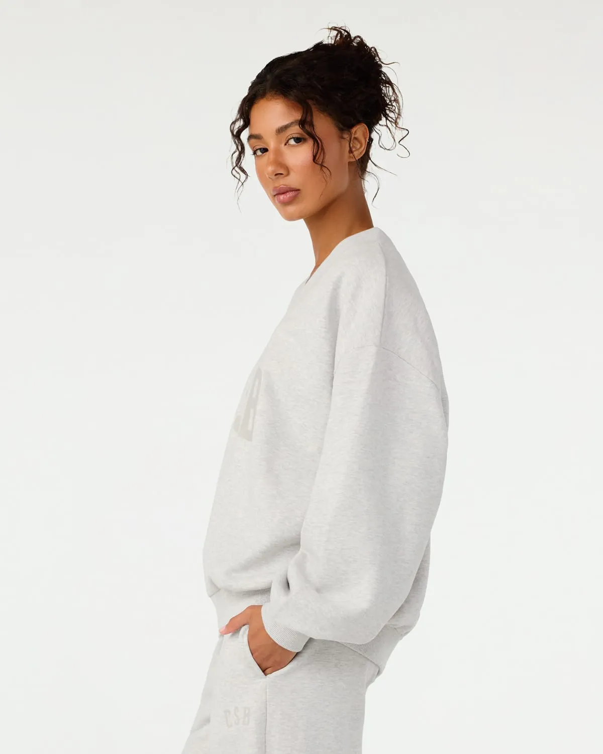 CSB V Neck Sweatshirt | Snow Marle sold by CSB product image thumbnail 3