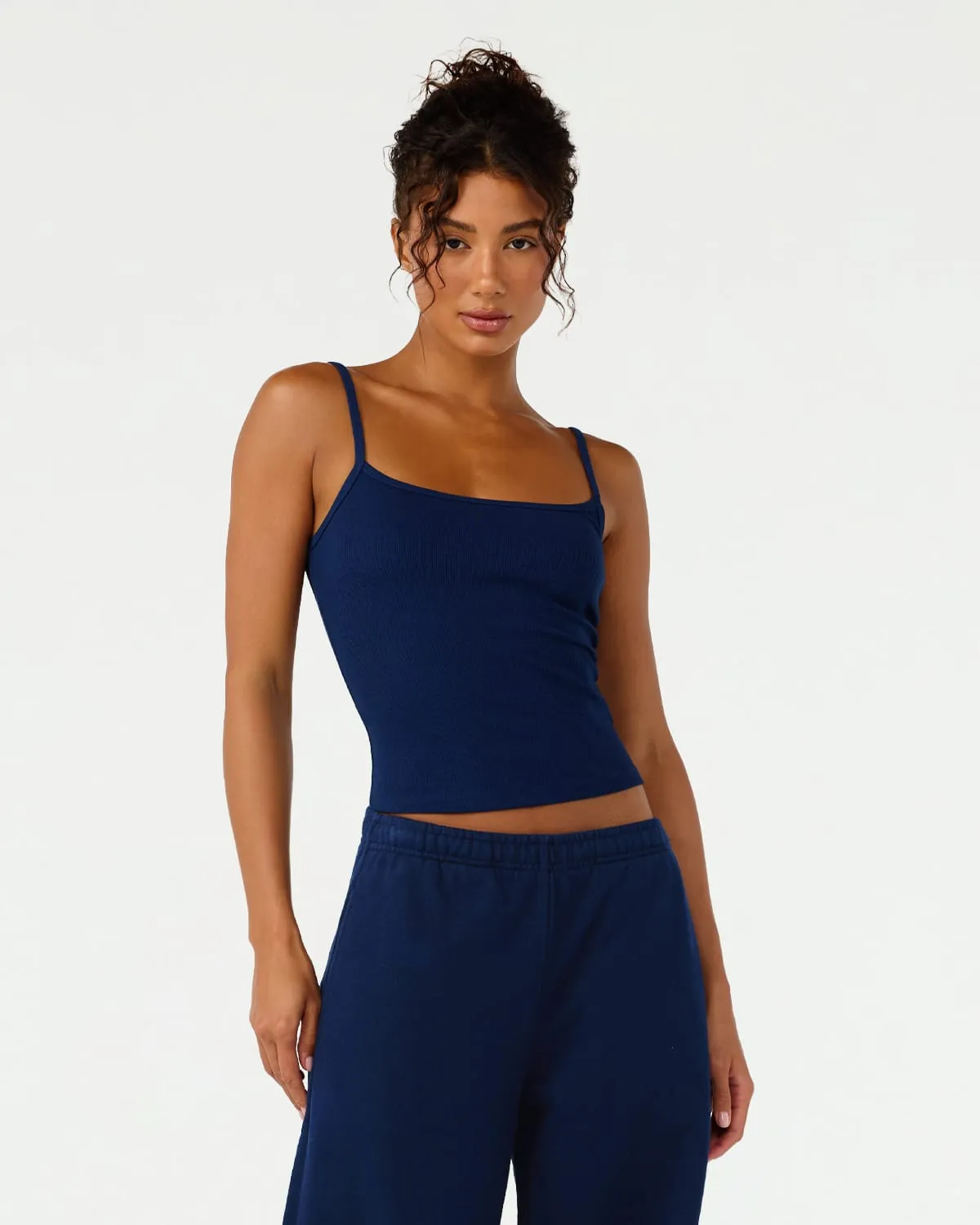 Rib Cami Tank | Navy sold by CSB product image thumbnail 3