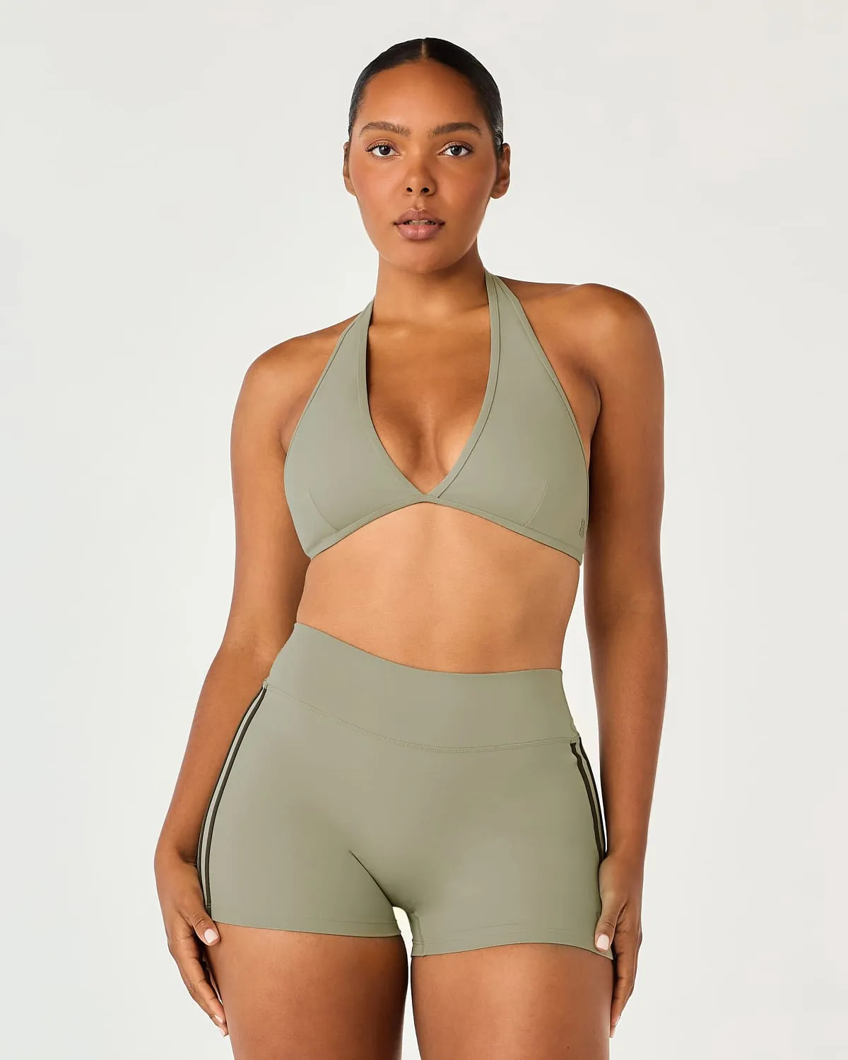 Form Triangle Halter Crop | Moss Green sold by CSB product image thumbnail 4