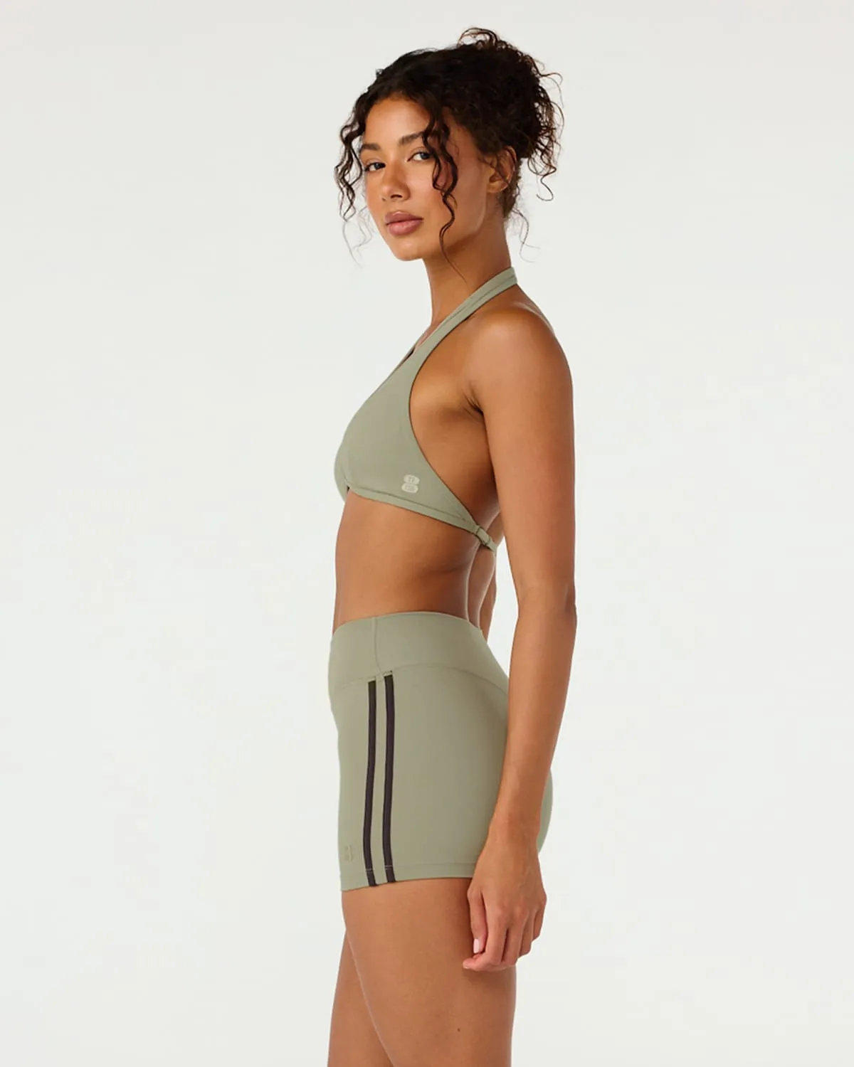 Form Triangle Halter Crop | Moss Green sold by CSB product image thumbnail 2
