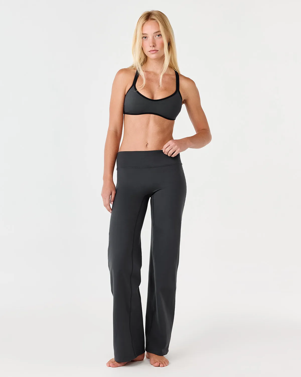 Serenity Soft Mid Rise Straight Leg Pants | Shadow sold by CSB product image thumbnail 2