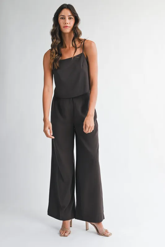 TATIANA STRAP SHOULDER TOP AND PANTS SET made by MABLE