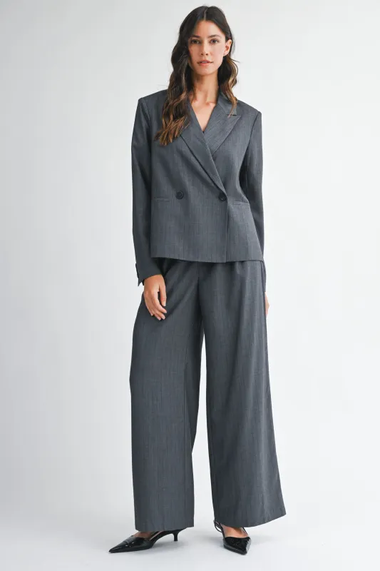 DANNA TAILORED STRIPE PANTS SET made by MABLE