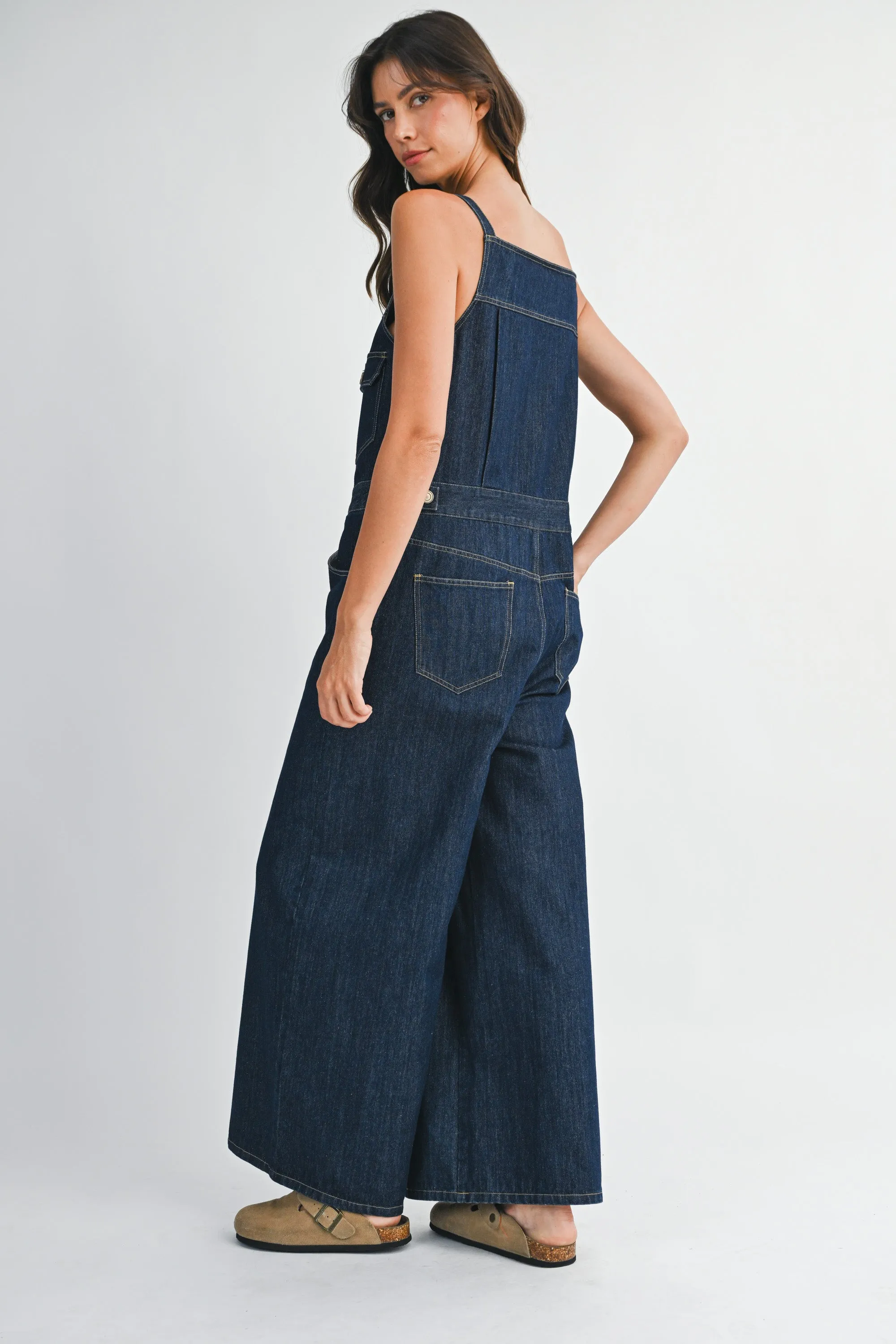 JANICE DENIM BUTTON FRONT OVERALL sold by MABLE product image thumbnail 3