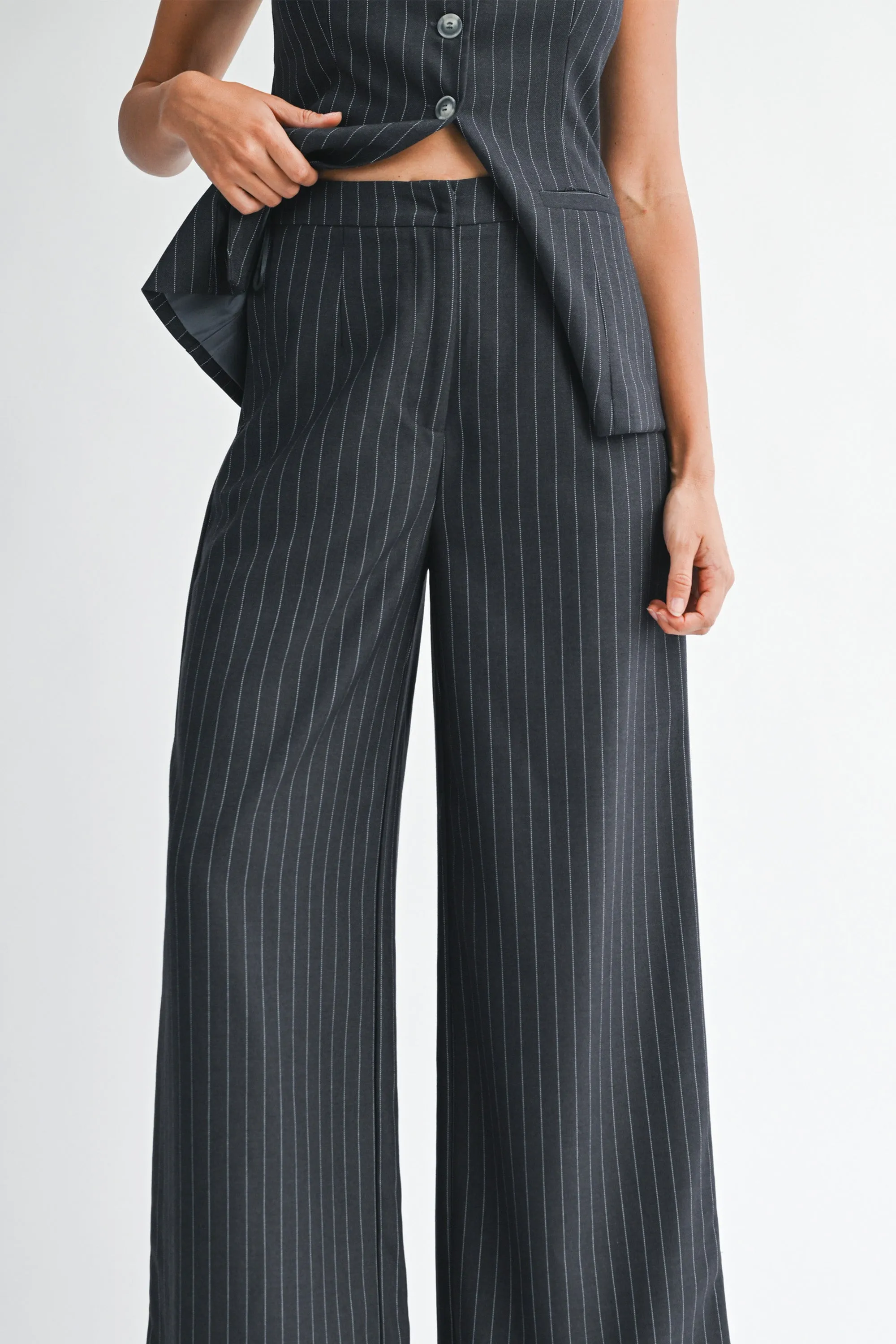 BRYNN PIN STRIPE VEST PANTS SET sold by MABLE product image thumbnail 5