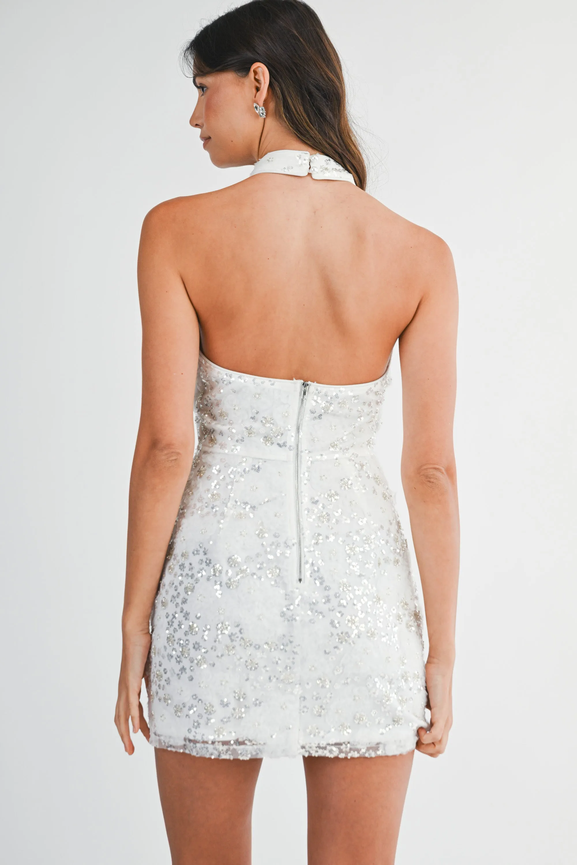 LISE EMBELLISHED BACKLESS MINI DRESS sold by MABLE product image thumbnail 3