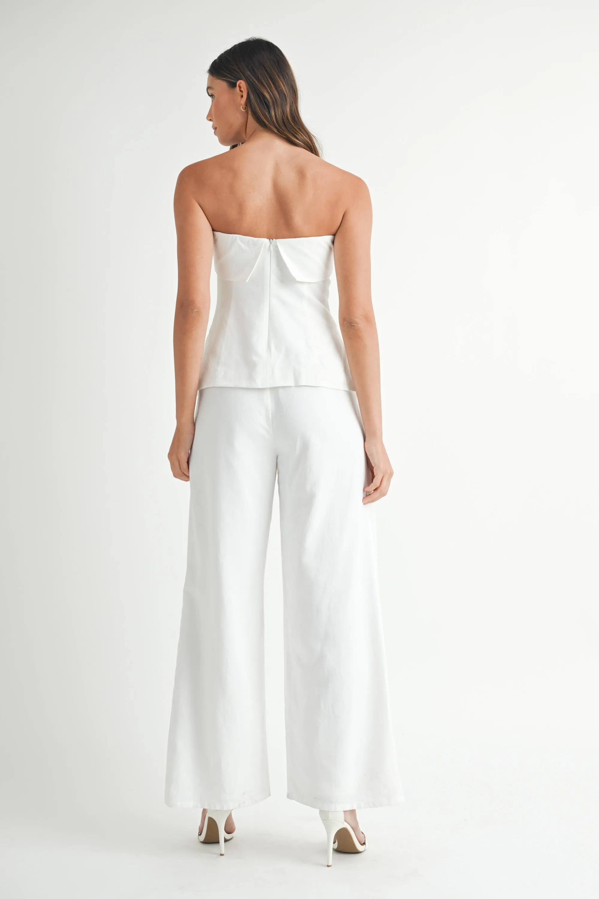 HALEY LINEN TUBE TOP AND TROUSER SET sold by MABLE product image thumbnail 4