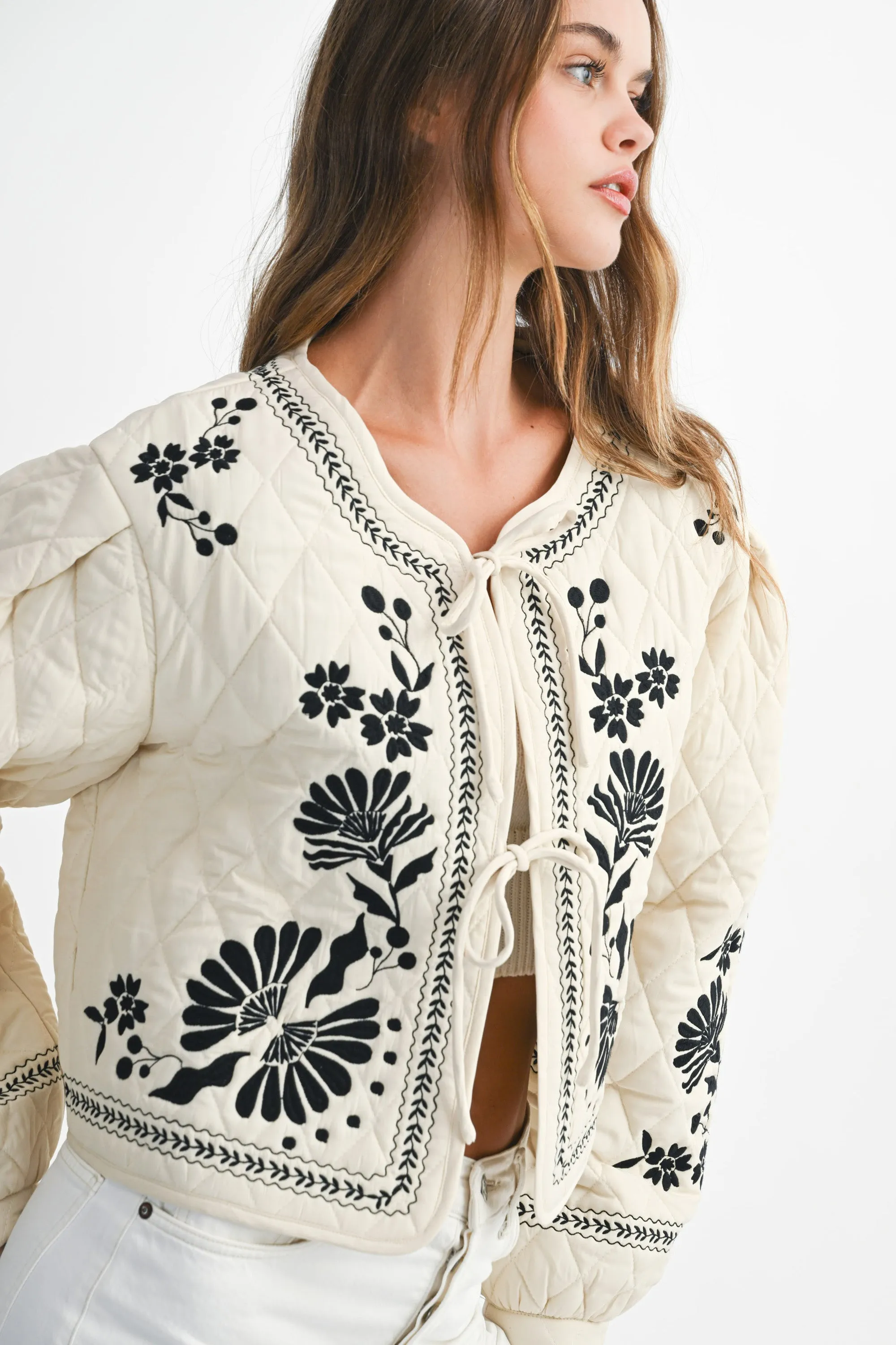 EMBER EMBROIDERED QUILTED JACKET sold by MABLE product image thumbnail 2