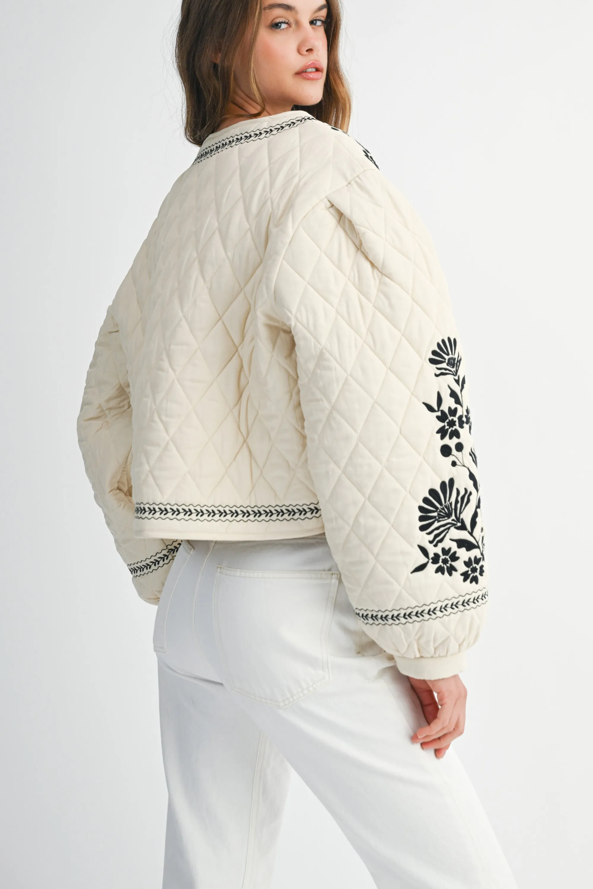 EMBER EMBROIDERED QUILTED JACKET sold by MABLE product image thumbnail 3