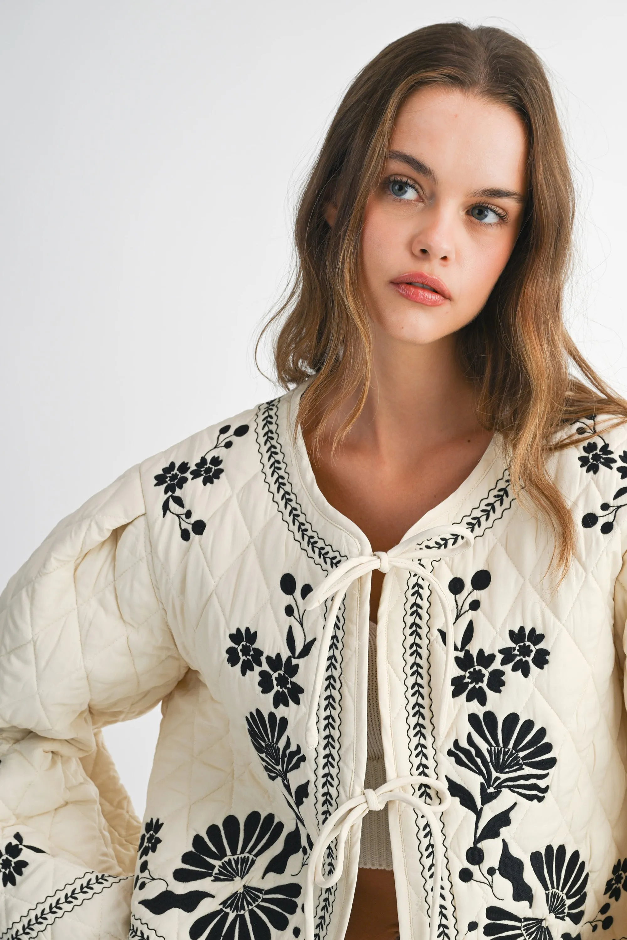 EMBER EMBROIDERED QUILTED JACKET sold by MABLE product image thumbnail 4