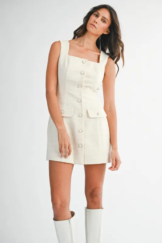 MURPHY BUTTON DOWN MINI DRESS made by MABLE