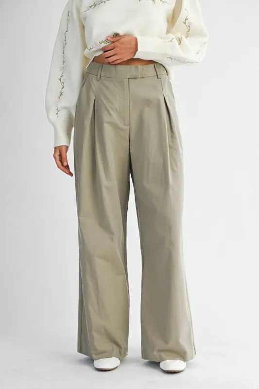 CAROLINA PLEATED WIDE LEG TROUSERS sold by MABLE