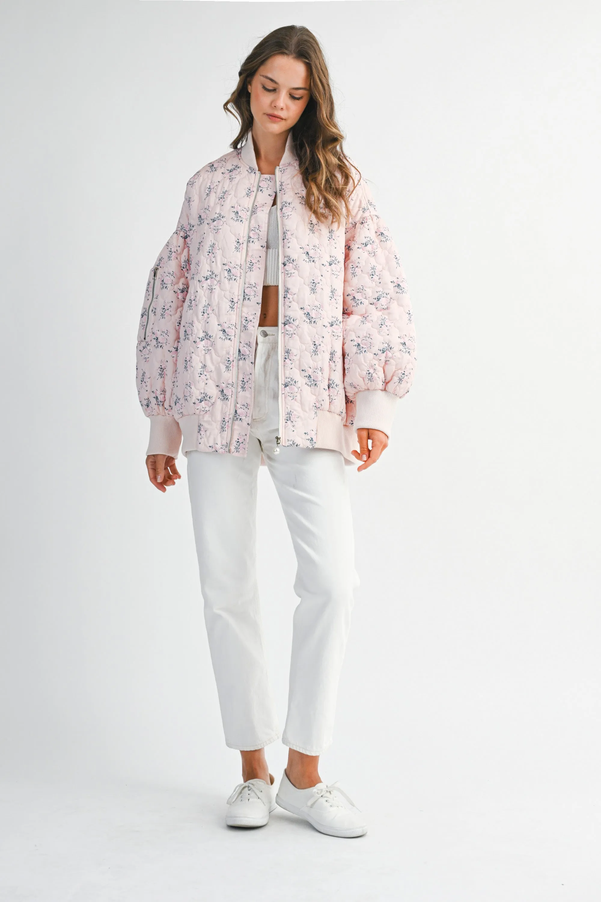 CHARLIE FLORAL QUILTED BOMBER sold by MABLE product image thumbnail 5