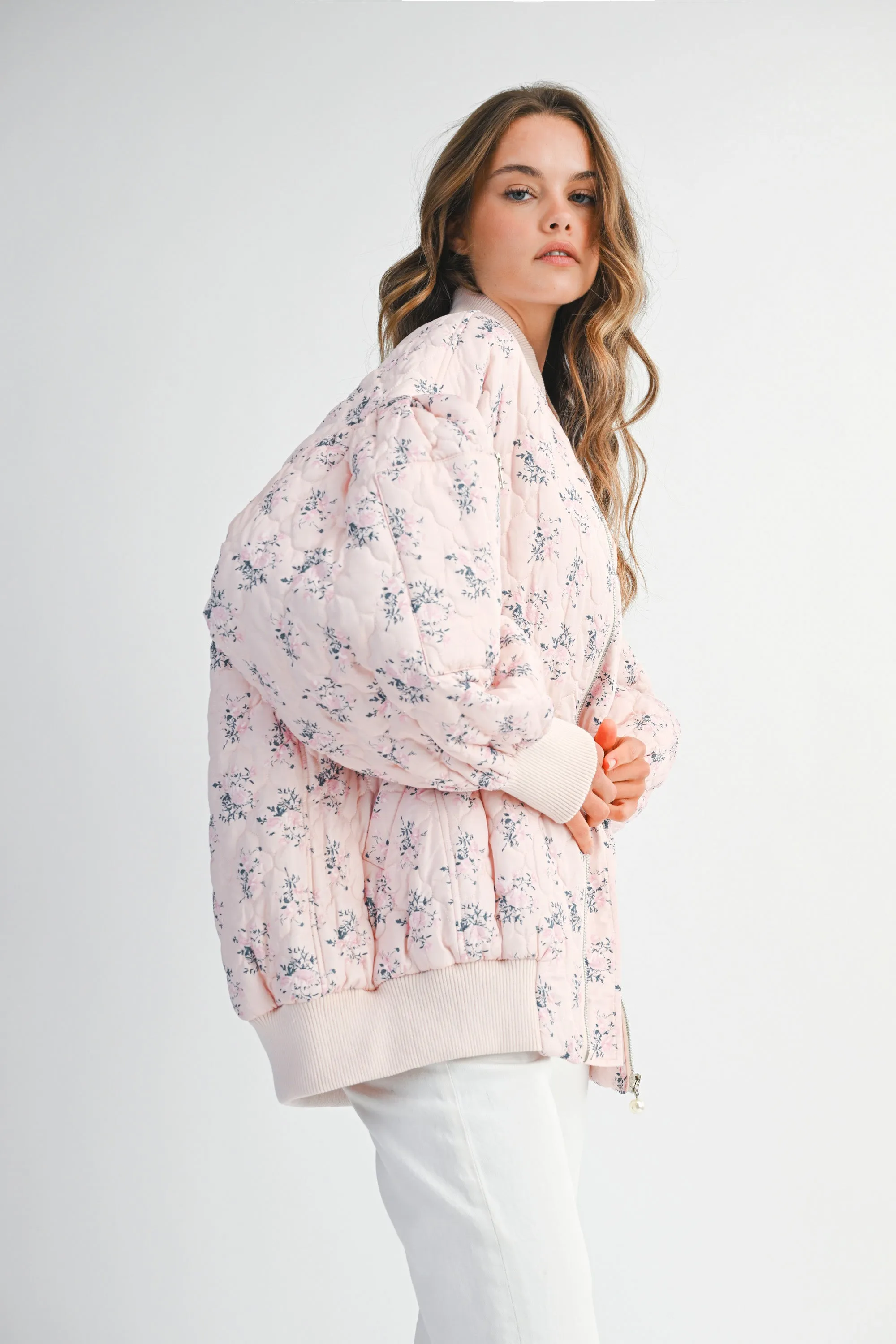 CHARLIE FLORAL QUILTED BOMBER sold by MABLE product image thumbnail 2