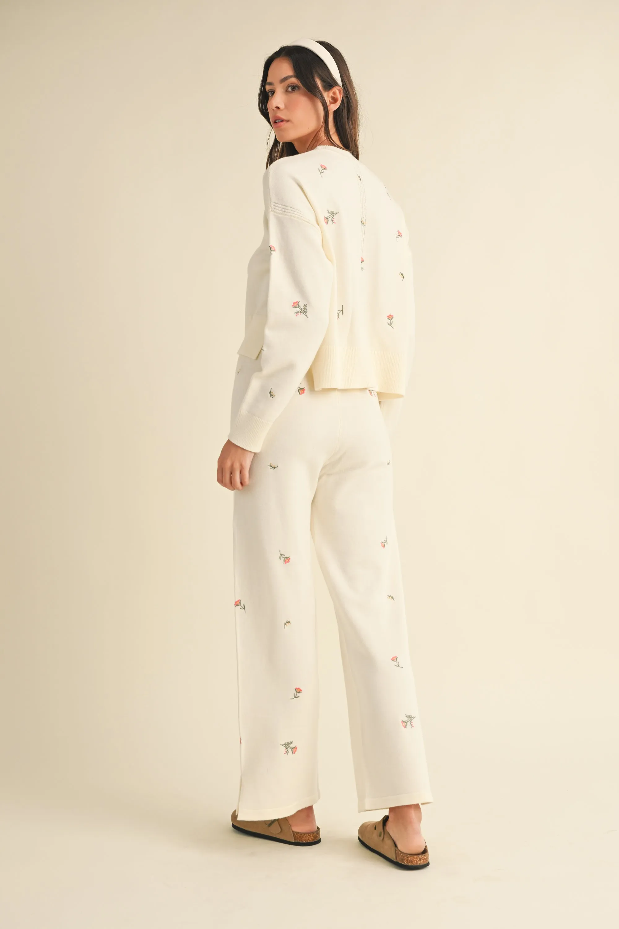 GRETA EMBROIDERED KNIT SWEATER AND PANTS SET sold by MABLE product image thumbnail 3