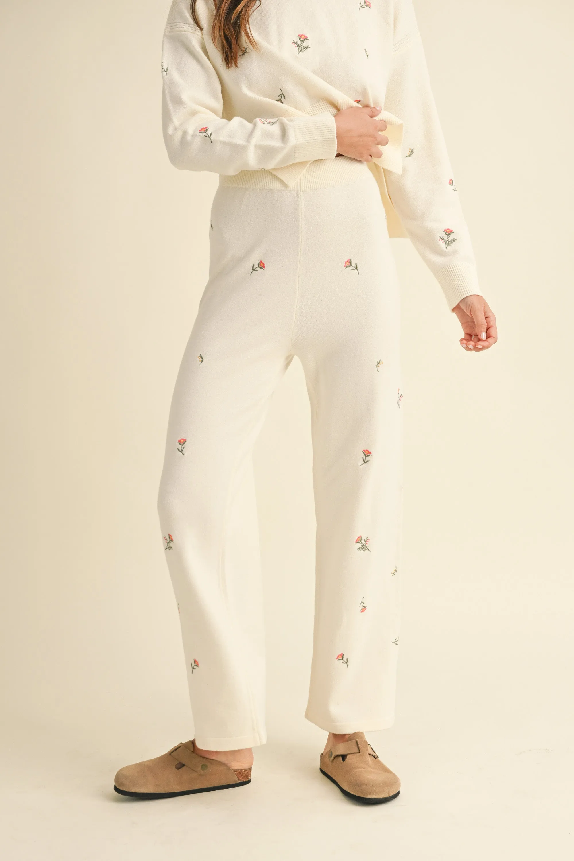 GRETA EMBROIDERED KNIT SWEATER AND PANTS SET sold by MABLE product image thumbnail 5