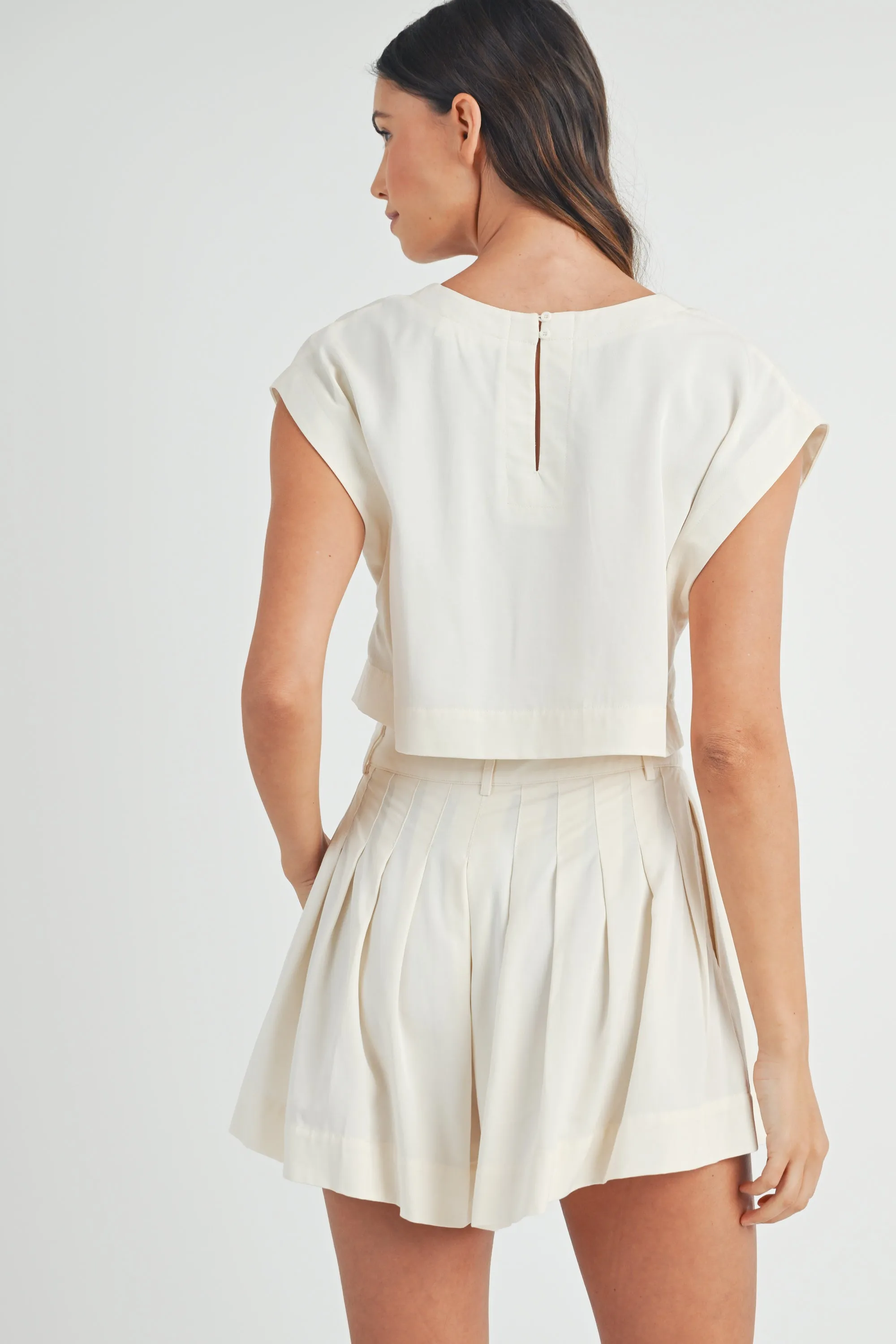 LAUREL CROP TOP AND PLEATED SHORTS SET sold by MABLE product image thumbnail 3