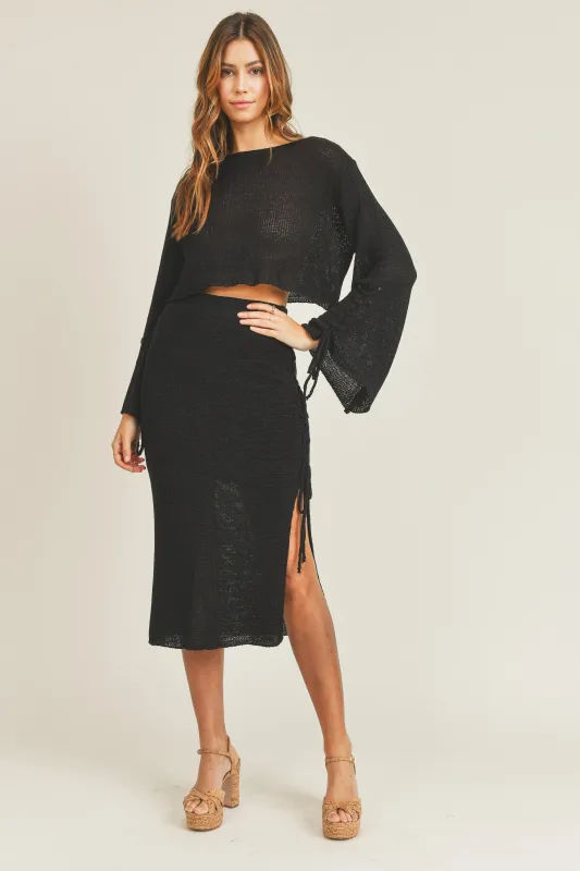 EVELYN SWEATER TOP SKIRT SET made by MABLE