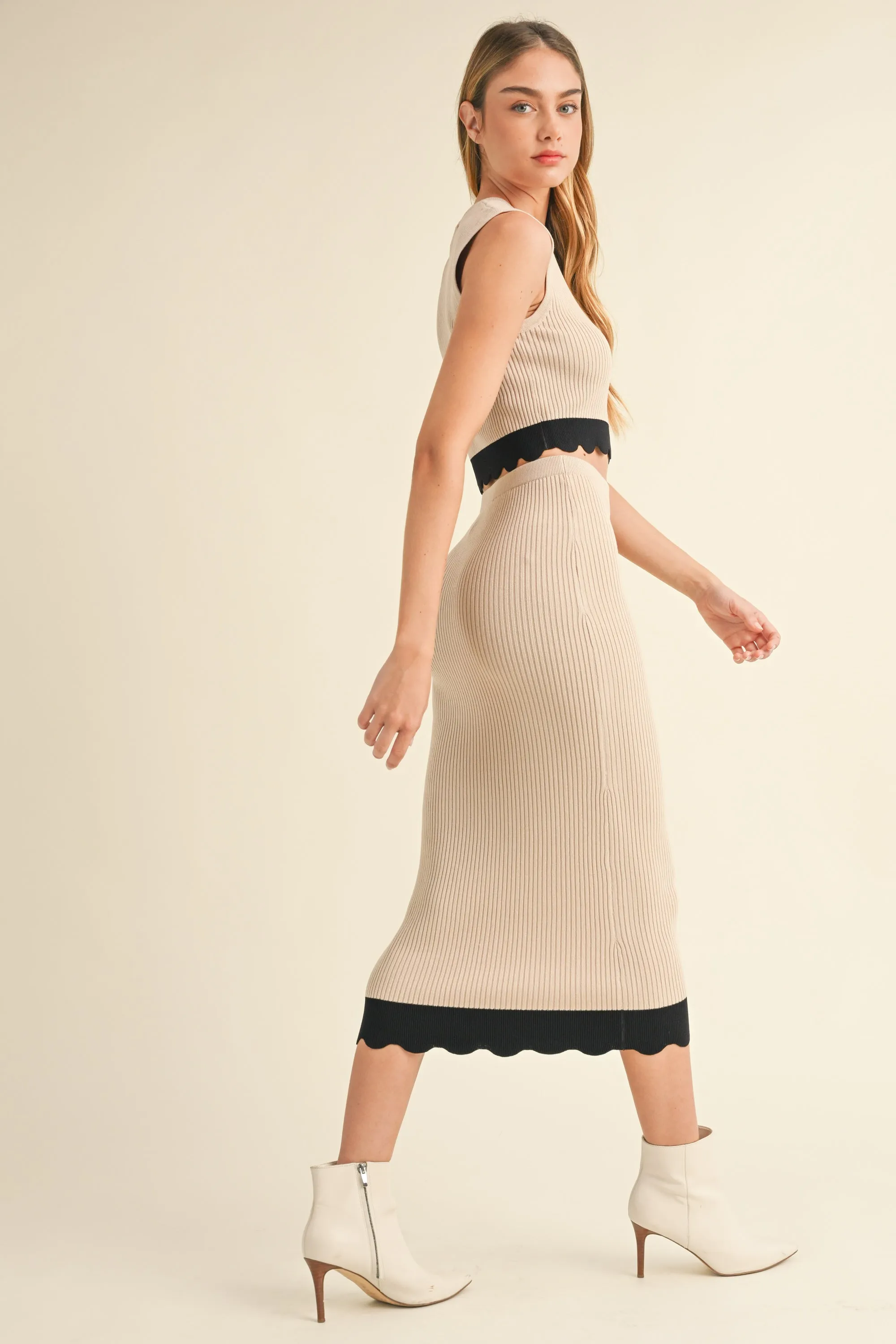 NEVAEH SCALLOPED TANK TOP AND SKIRT SET sold by MABLE product image thumbnail 2