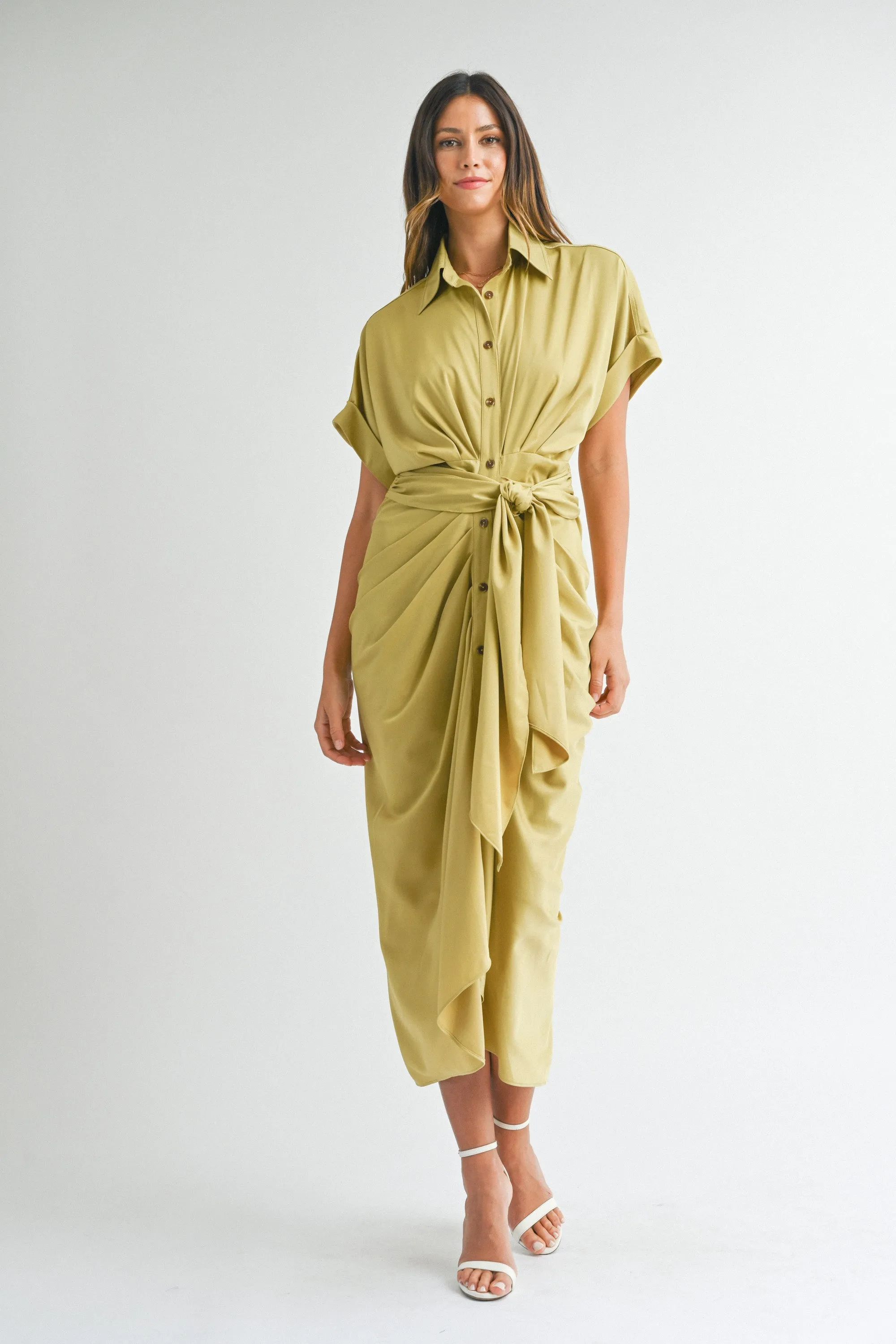 CADENCE SHORT SLEEVE MIDI DRESS sold by MABLE product image thumbnail 5