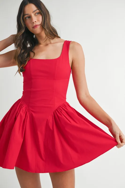 PATRI CORSET MINI DRESS WITH LACE UP DETAIL made by MABLE