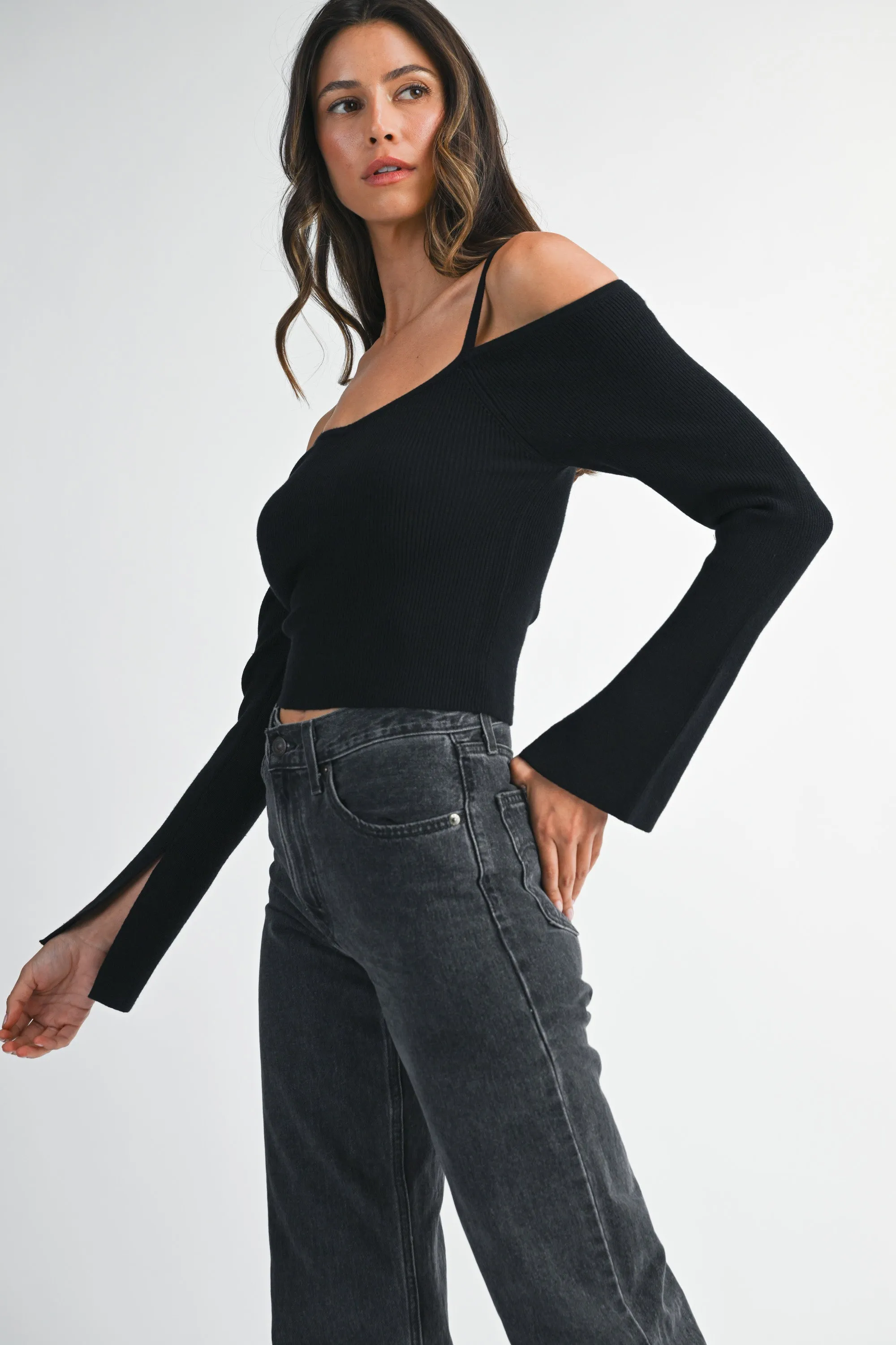 SAINA RIB LONG SLEEVE SWEATER sold by MABLE product image thumbnail 4