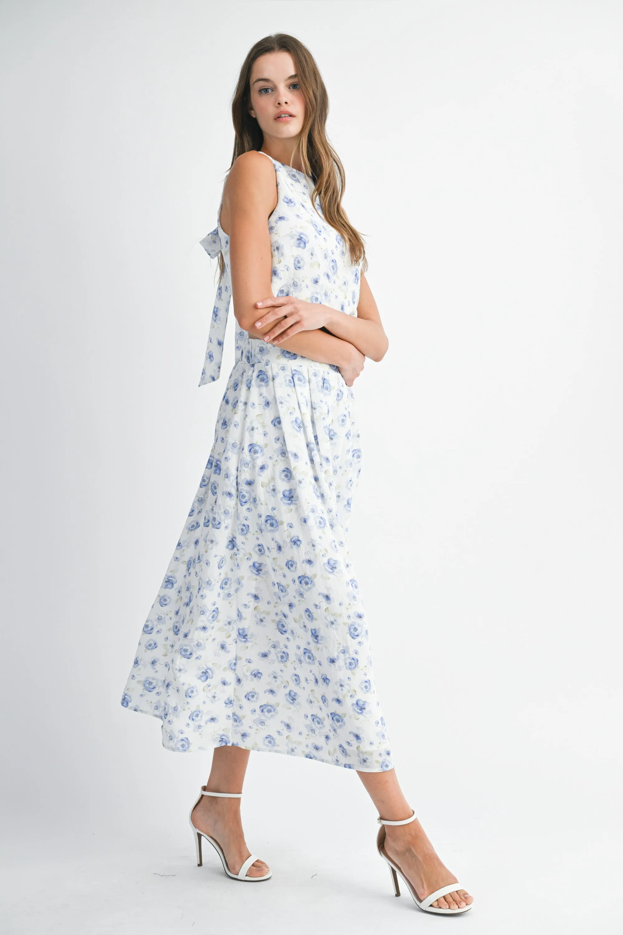 HILMA BACK TIE TOP AND MIDI SKIRT SET sold by MABLE product image thumbnail 2