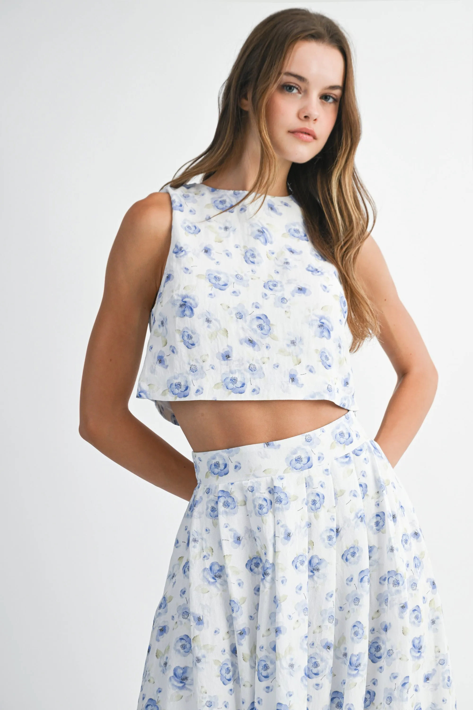 HILMA BACK TIE TOP AND MIDI SKIRT SET sold by MABLE product image thumbnail 4