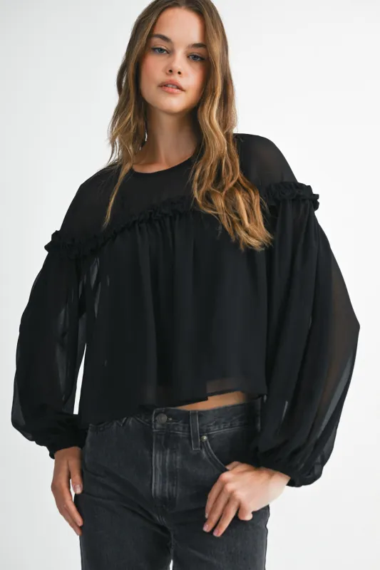 HARMONY CHIFFON BLOUSE made by MABLE