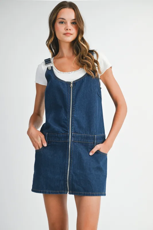 ARLETTE DENIM MINI DRESS made by MABLE