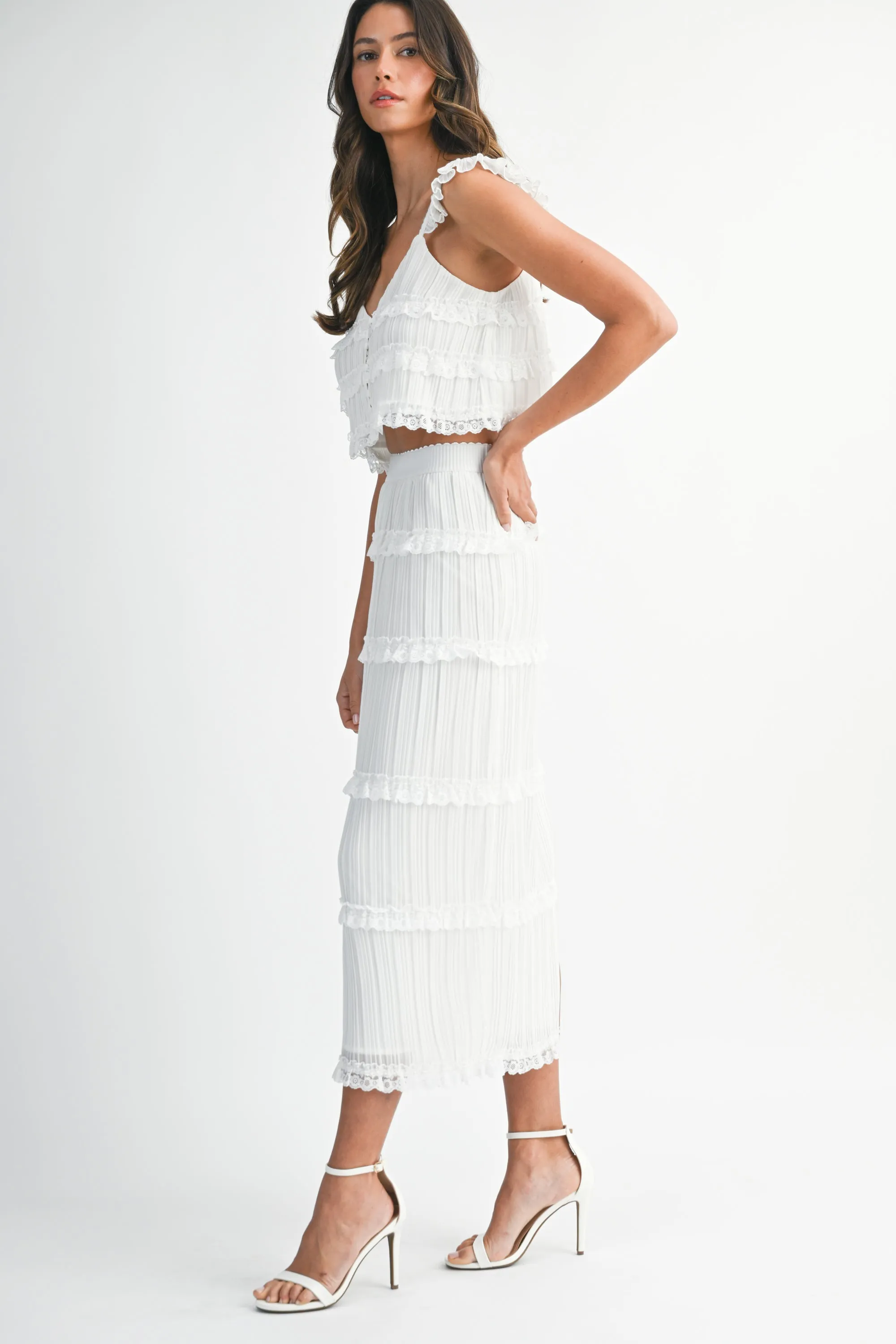 ZIA CHIFFONE TOP AND MIDI SKIRT SET sold by MABLE product image thumbnail 2