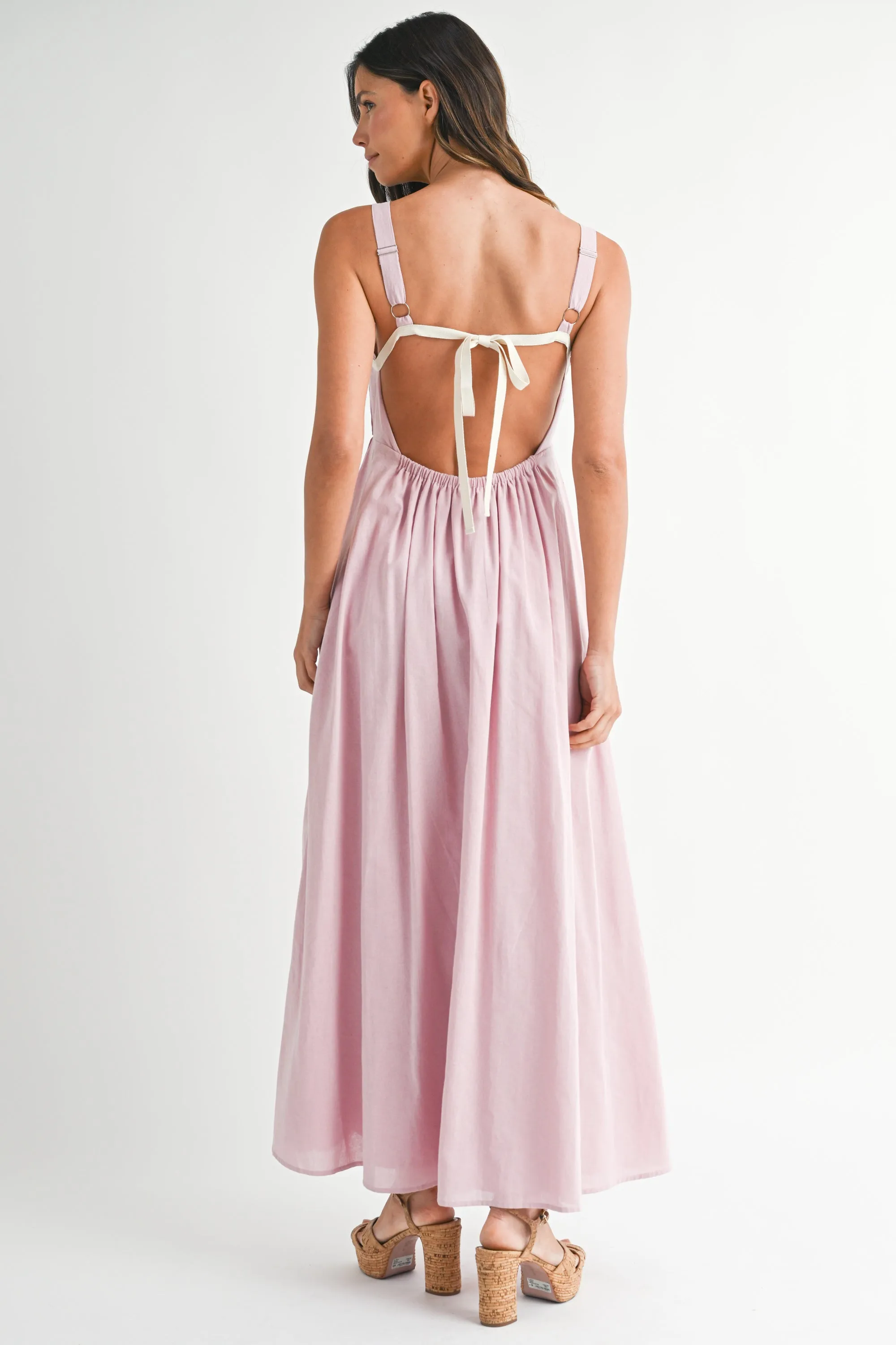 ORCA CONTRAST PIPING DETAIL CAMI MIDI DRESS sold by MABLE product image thumbnail 3