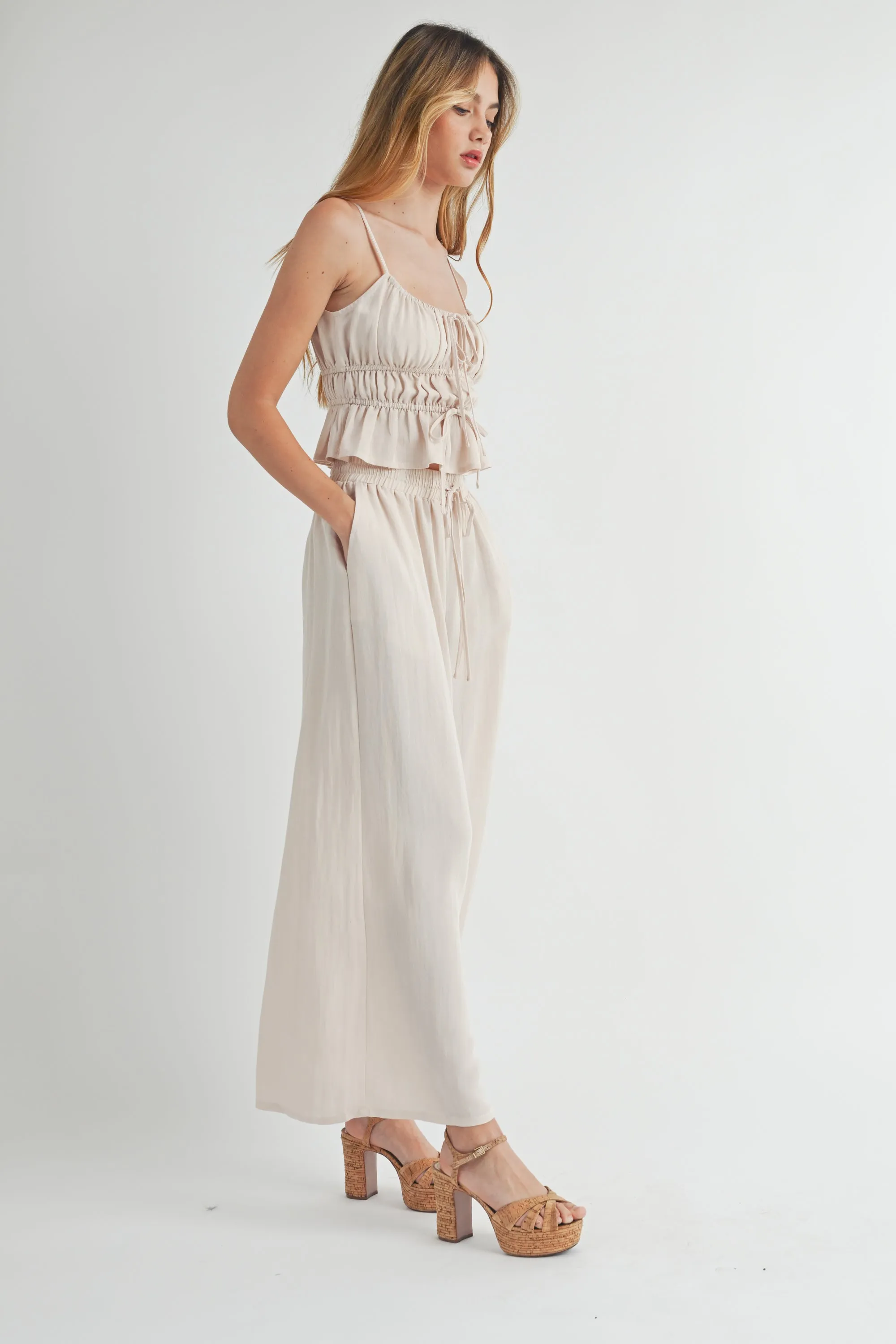 RYLAN CAMI TOP AND WIDE LEG PANTS SET sold by MABLE product image thumbnail 2