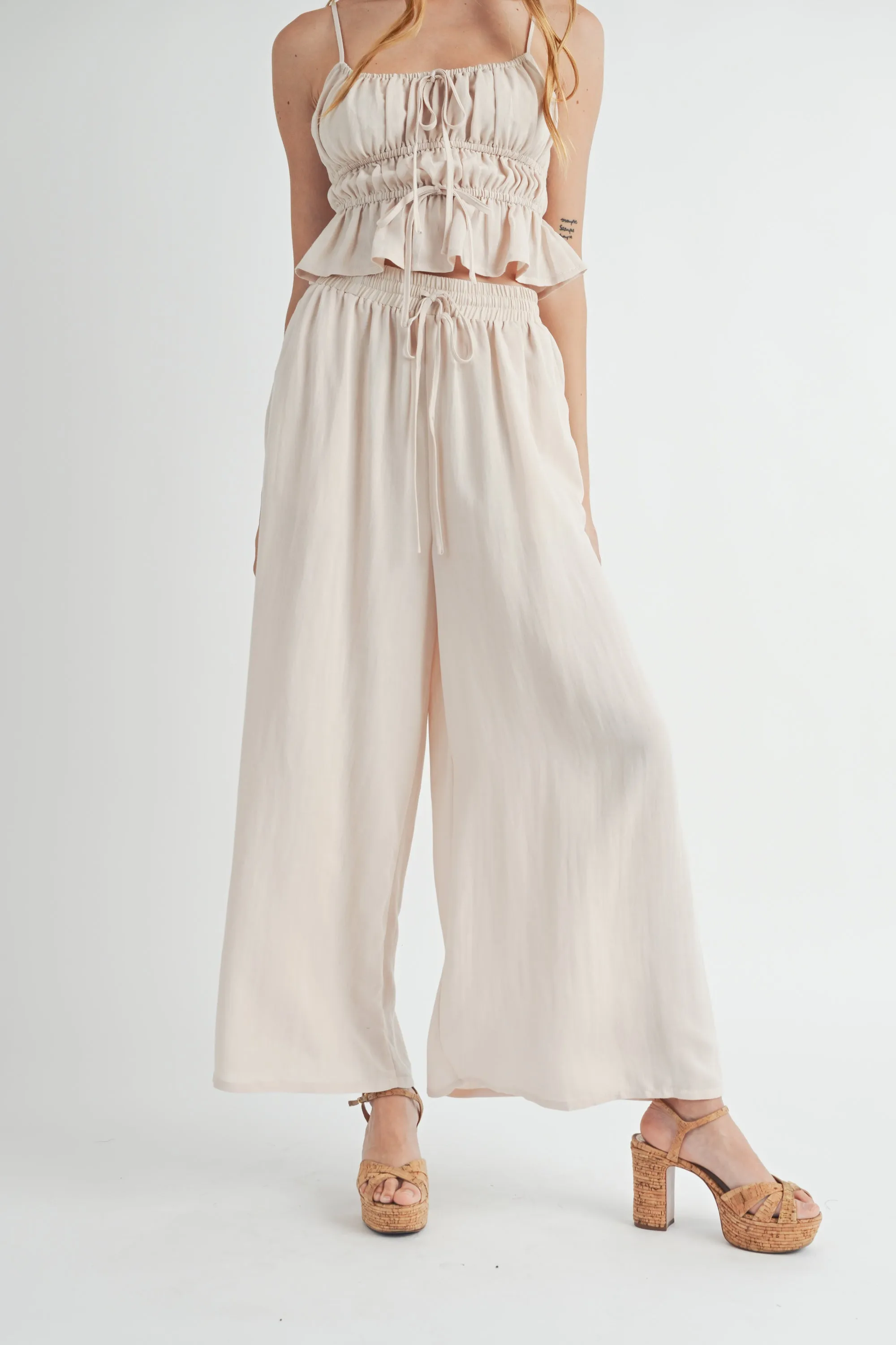 RYLAN CAMI TOP AND WIDE LEG PANTS SET sold by MABLE product image thumbnail 4