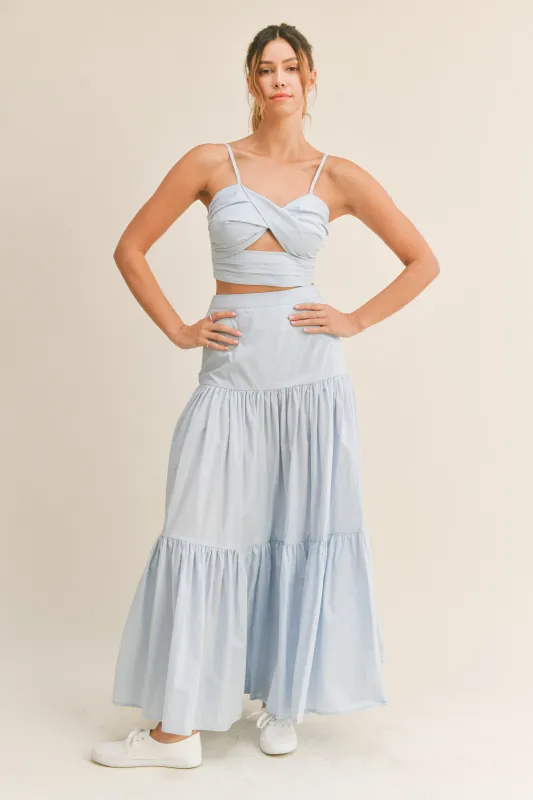 RENATA FRONT TWISTED TOP AND SKIRT SET made by MABLE