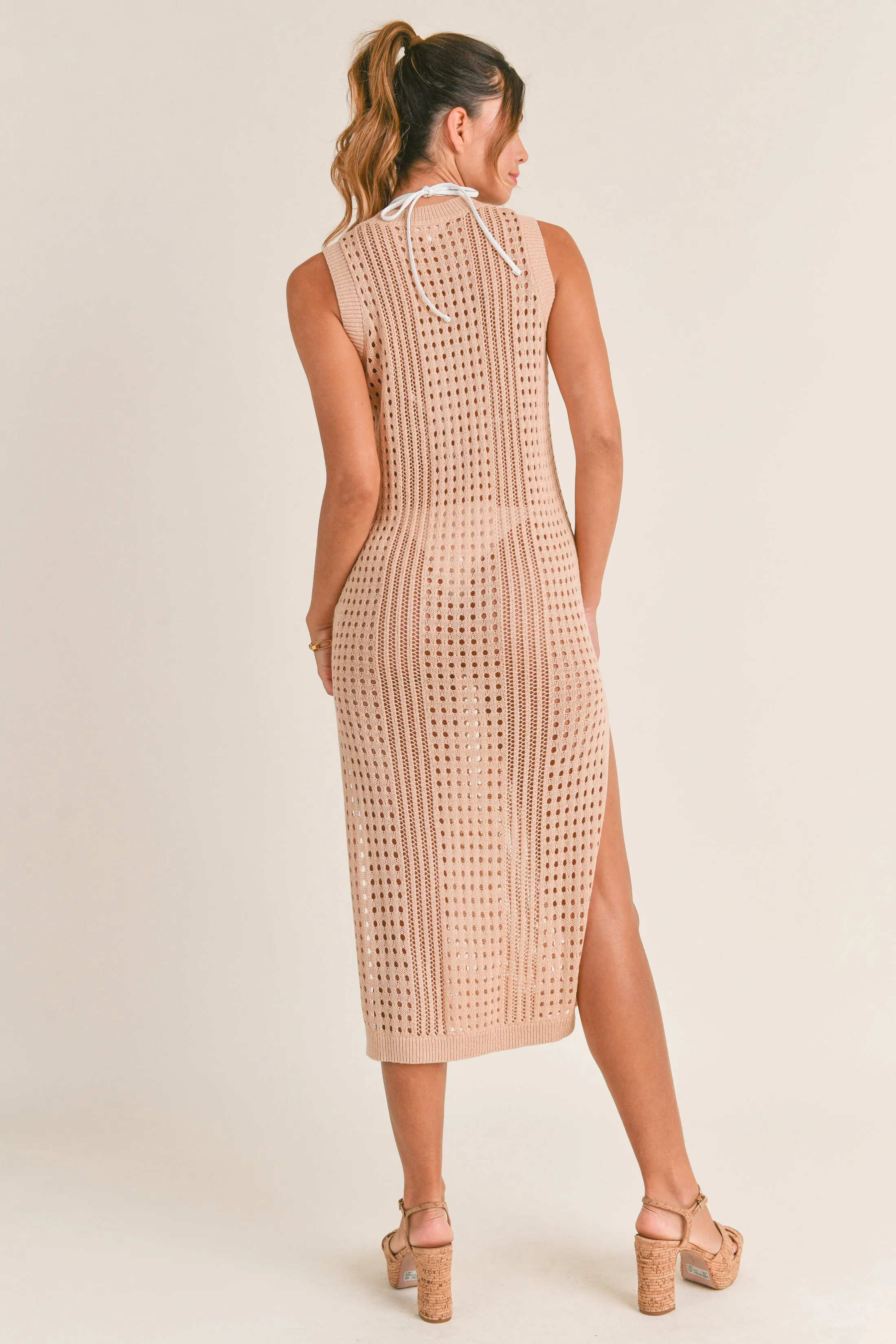 PALMER SLEEVELESS CROCHET MIDI DRESS sold by MABLE product image thumbnail 4