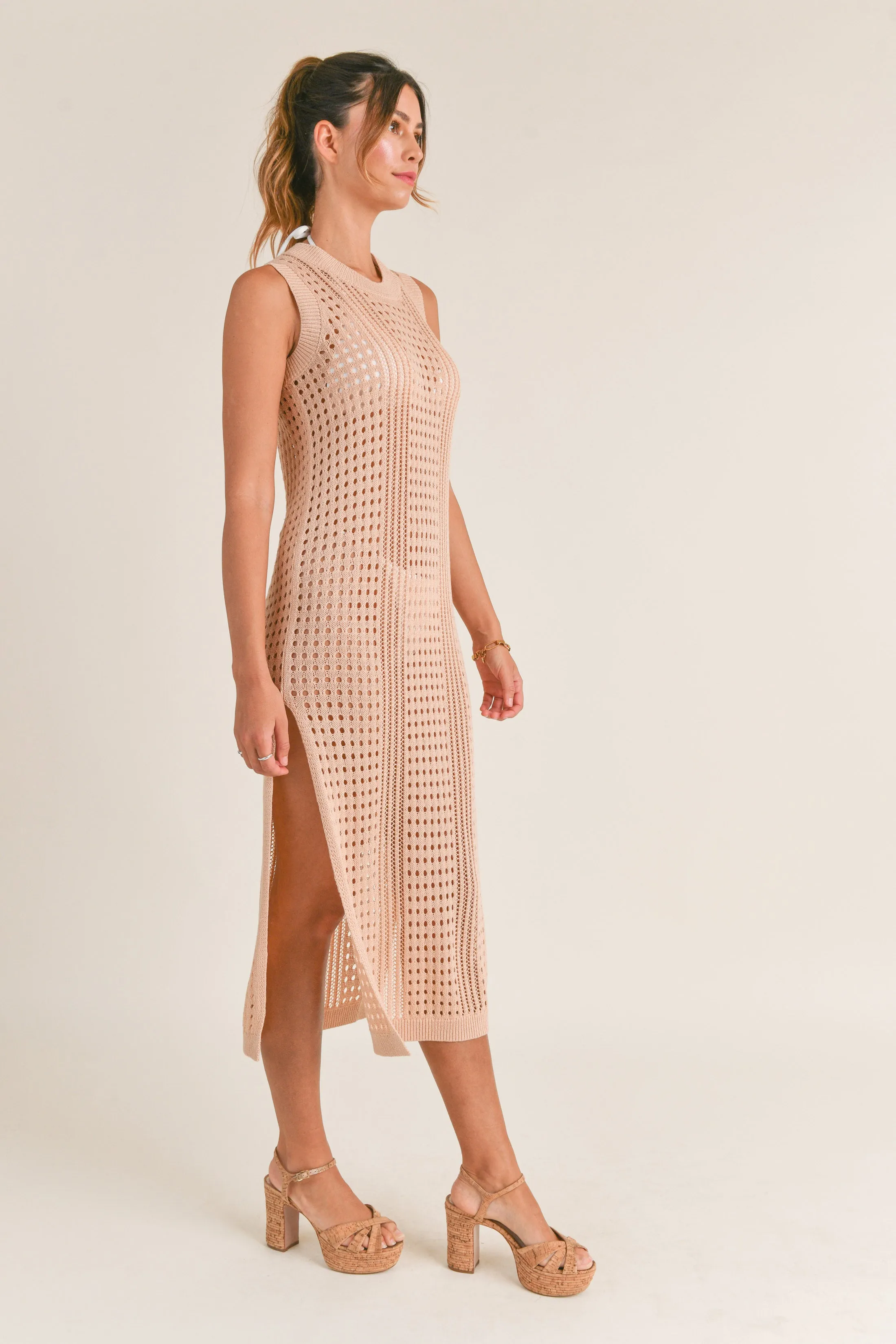PALMER SLEEVELESS CROCHET MIDI DRESS sold by MABLE product image thumbnail 3