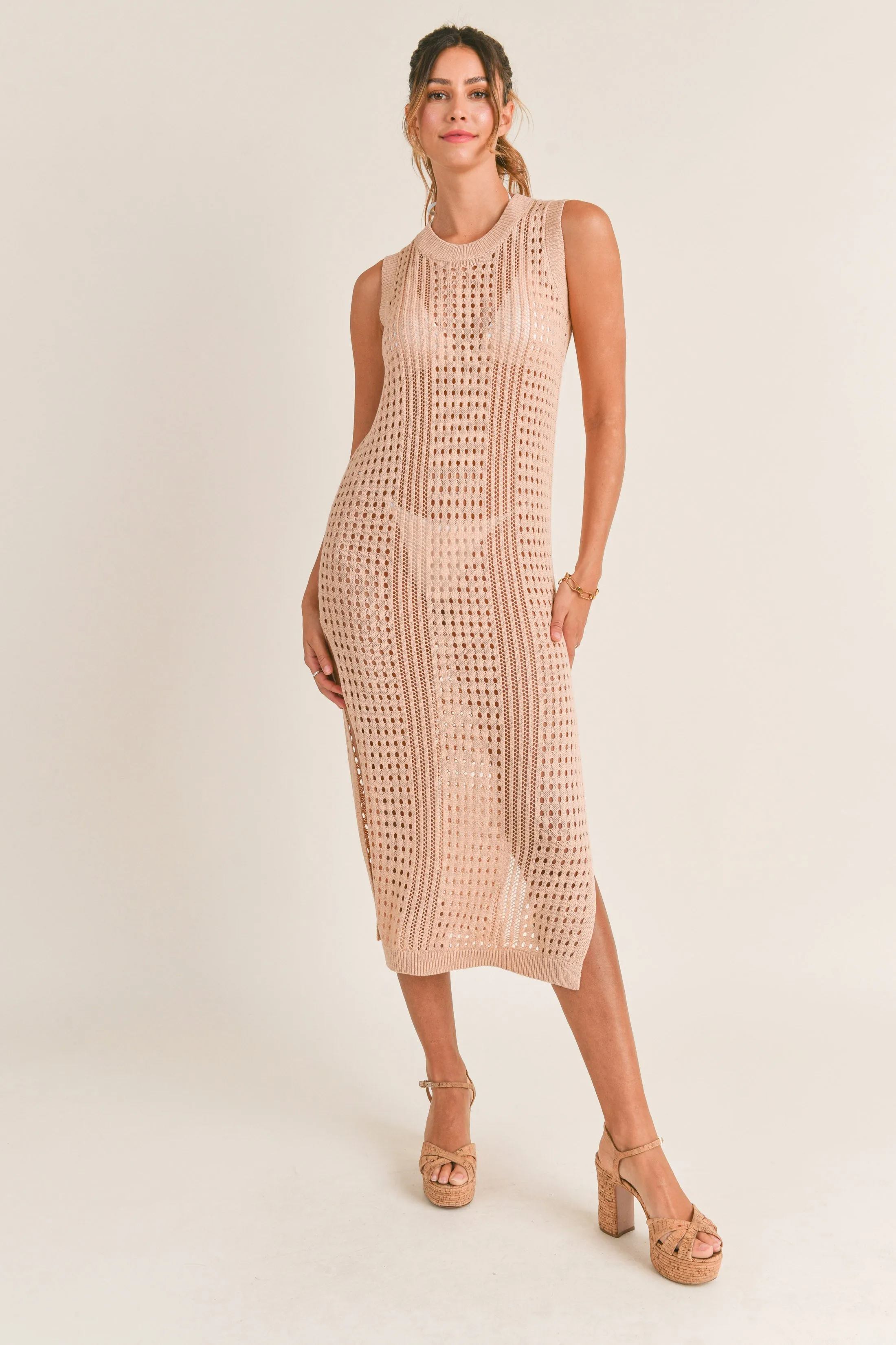 PALMER SLEEVELESS CROCHET MIDI DRESS sold by MABLE product image thumbnail 2