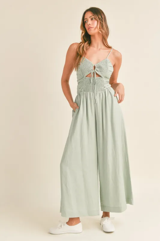 MARILYN FRONT DETAIL & BACK TIED JUMPSUIT made by MABLE
