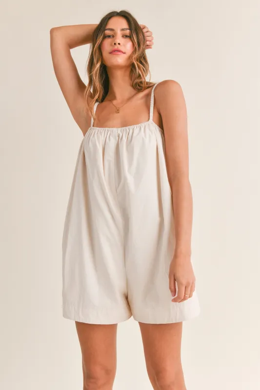 EMBERLY SLEEVELESS BACK TIE ROMPER sold by MABLE