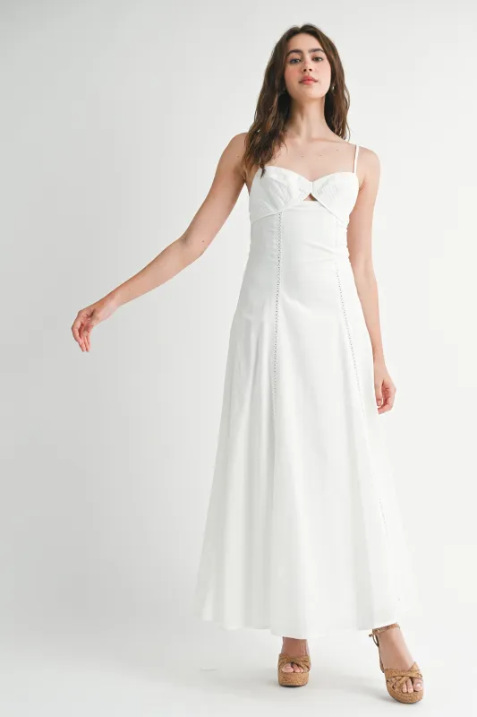 LATRICE LACE TRIM STRAP SHOULDER DRESS made by MABLE