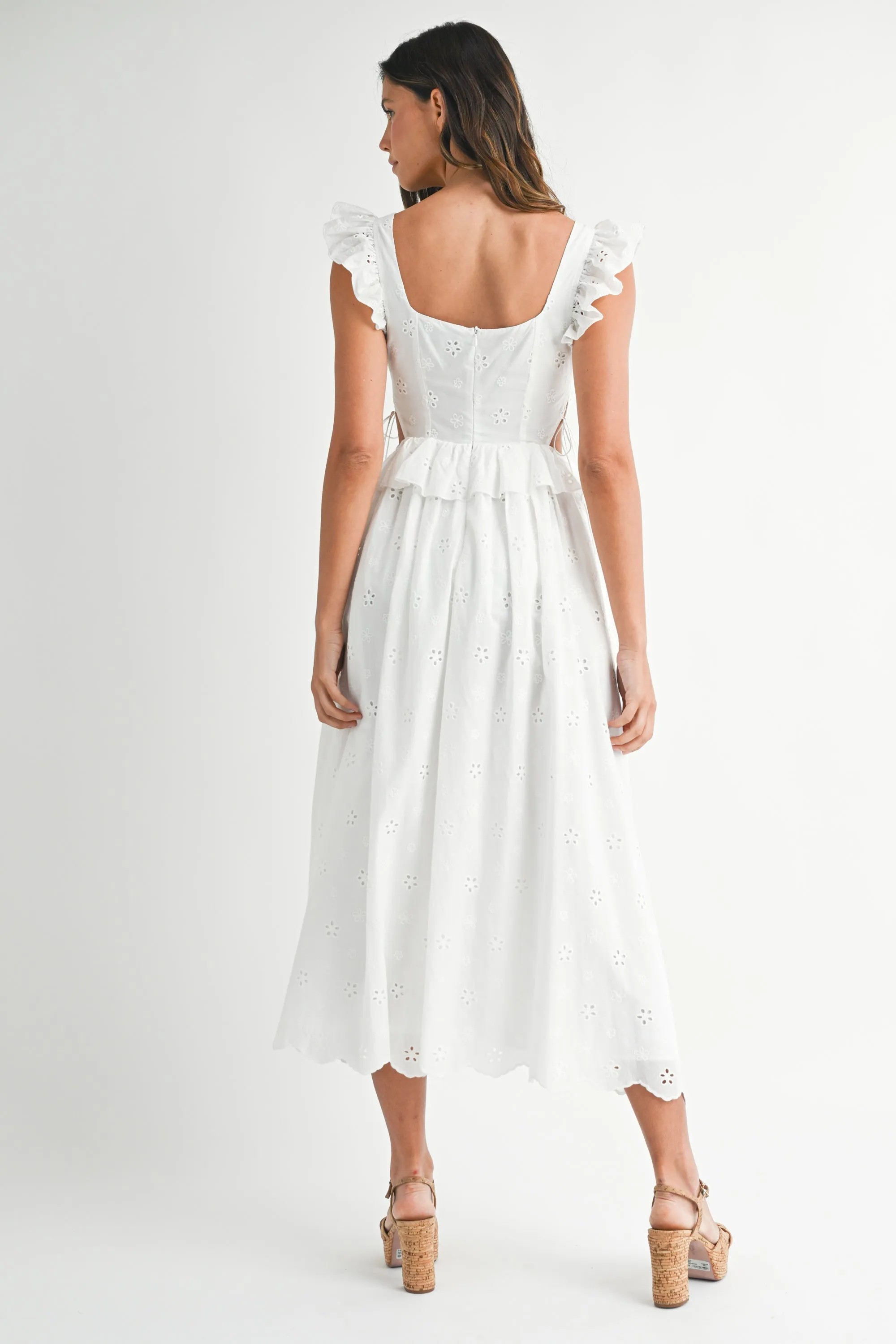 RILEY EYELET BUSTIER MIDI DRESS sold by MABLE product image thumbnail 3