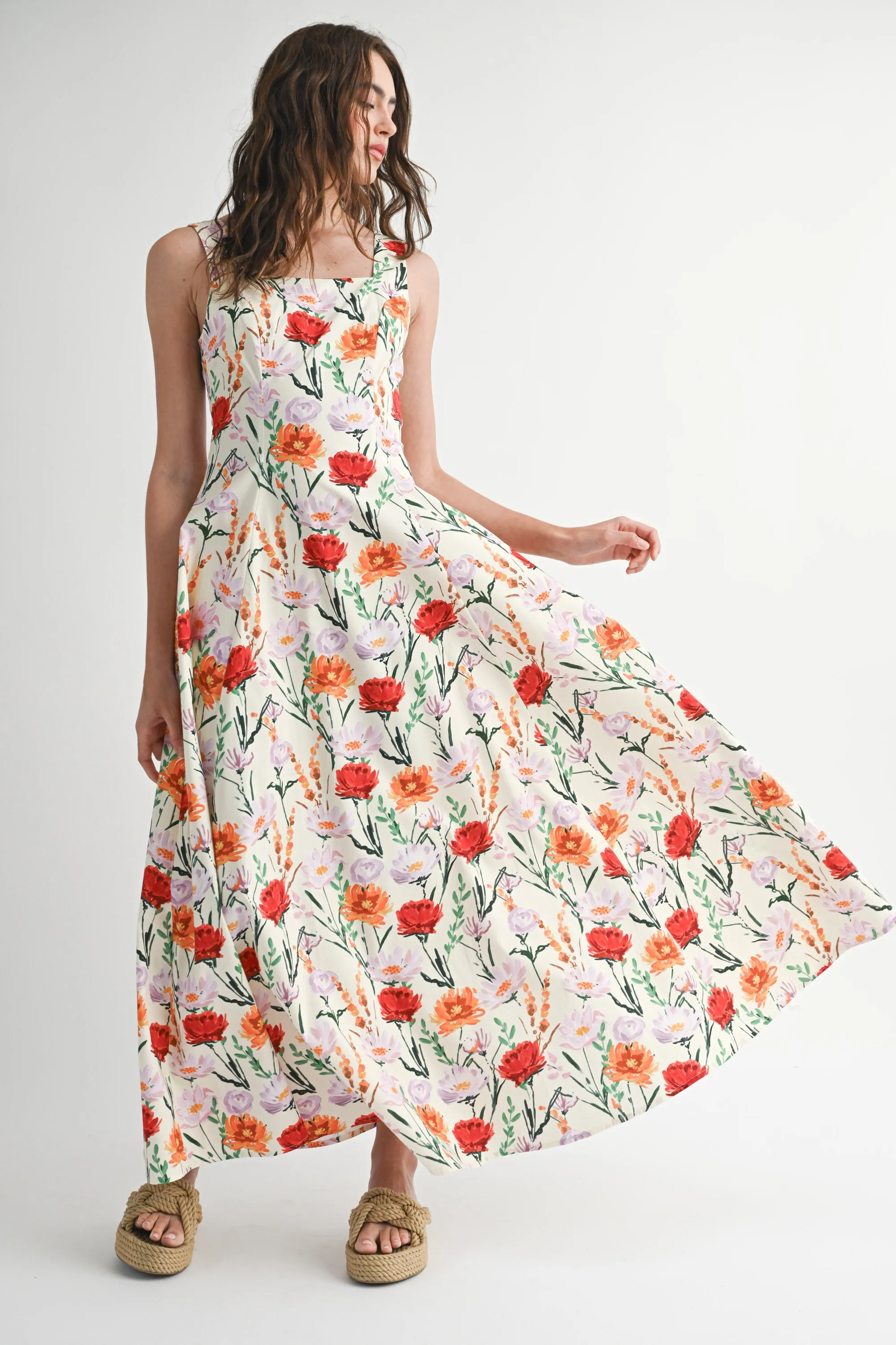 DIANA FLORAL SLEEVELESS MAXI DRESS sold by MABLE
