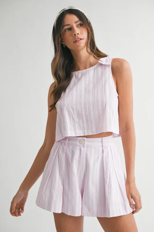 KENDALL CROP TOP AND SHORTS SET sold by MABLE